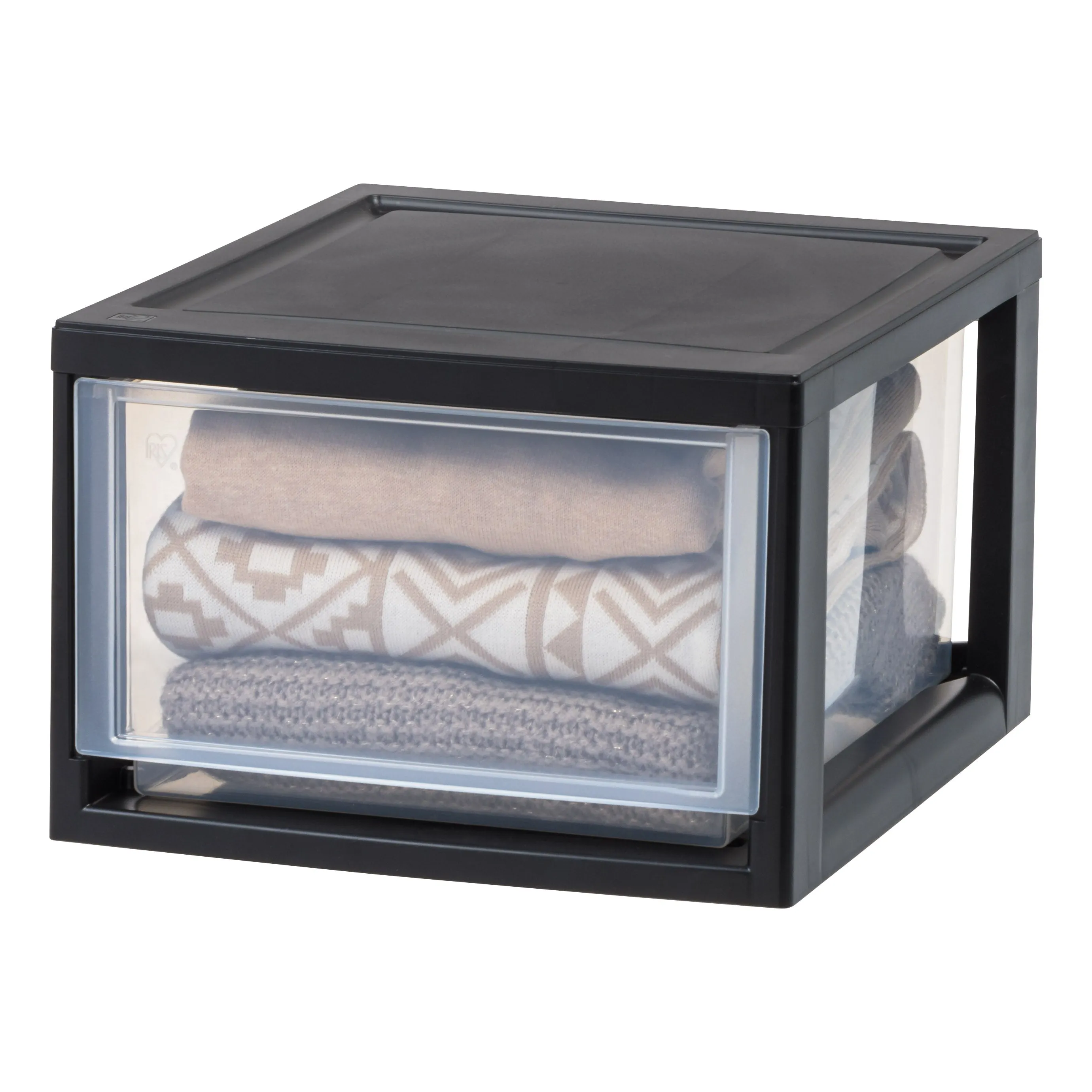 Stackable Plastic Storage-Drawer, 3-Drawer Organizer Unit
