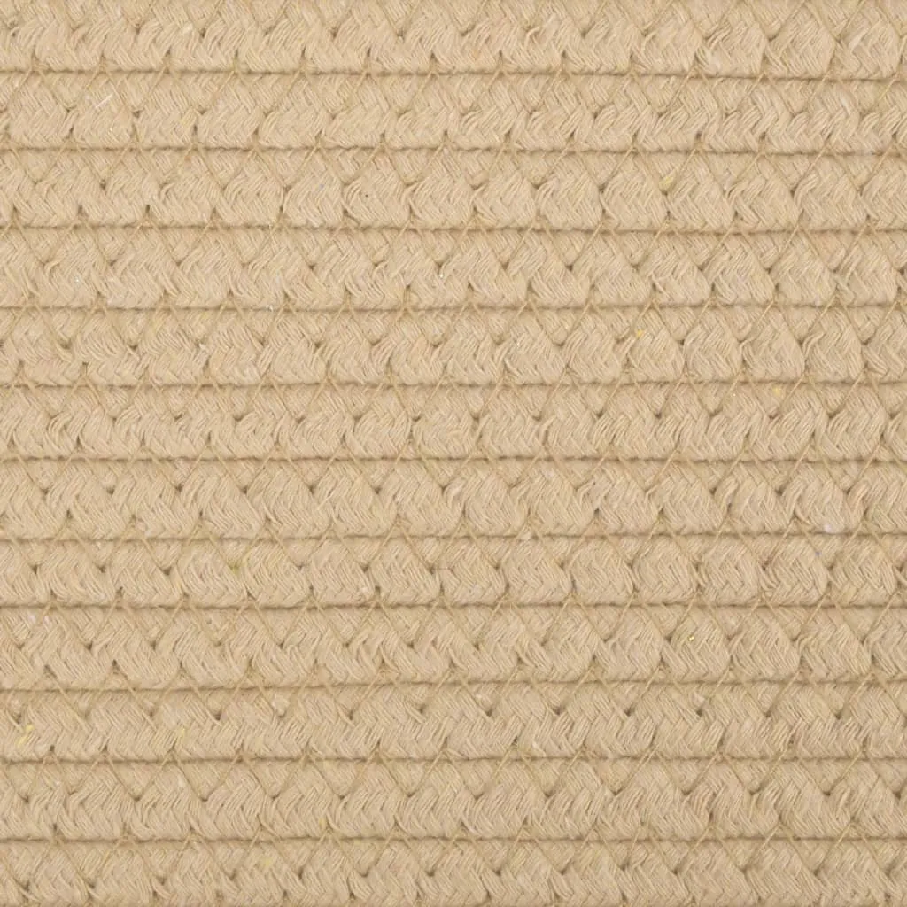 Storage Baskets 2 pcs Beige and White Ø28x28 cm Cotton