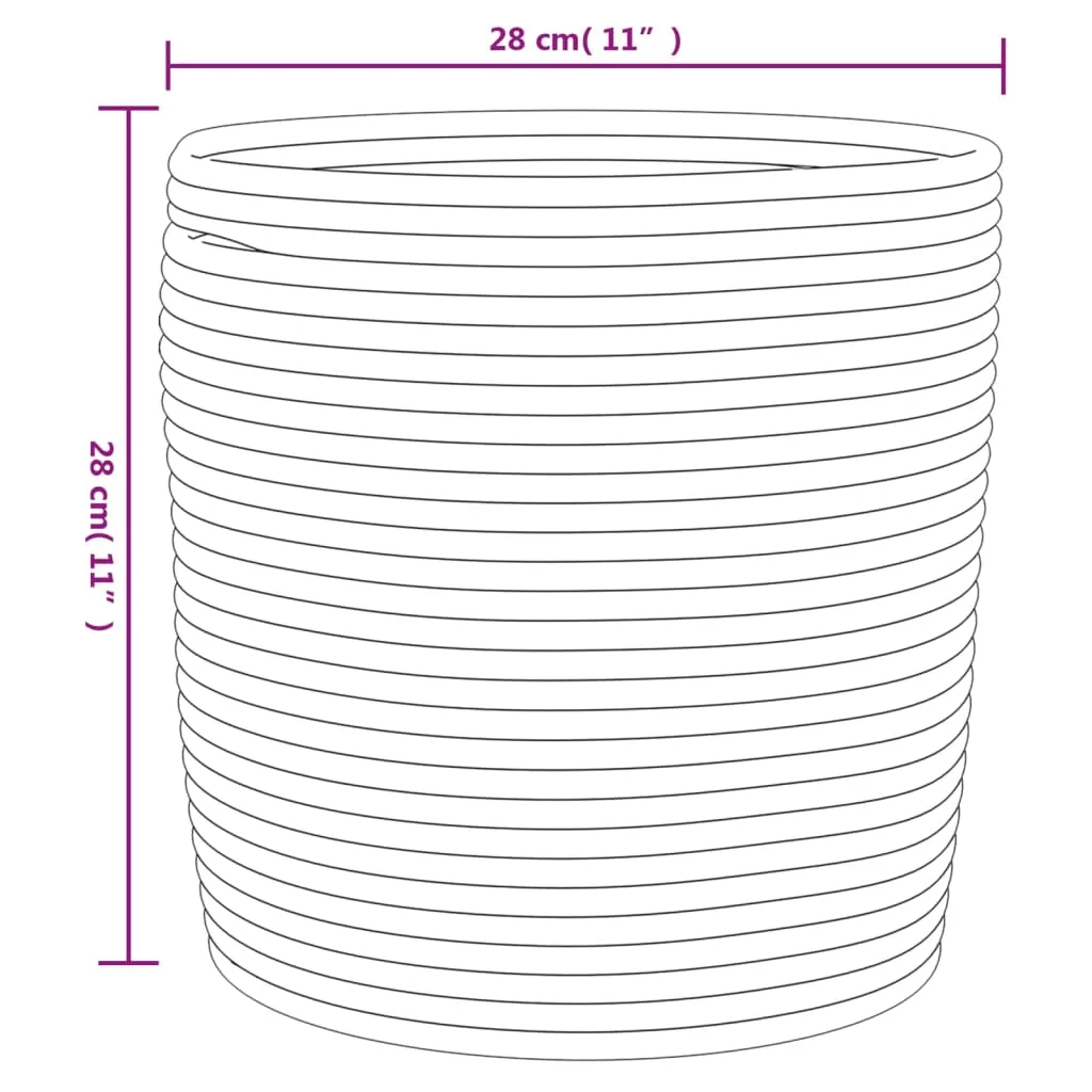 Storage Baskets 2 pcs Beige and White Ø28x28 cm Cotton