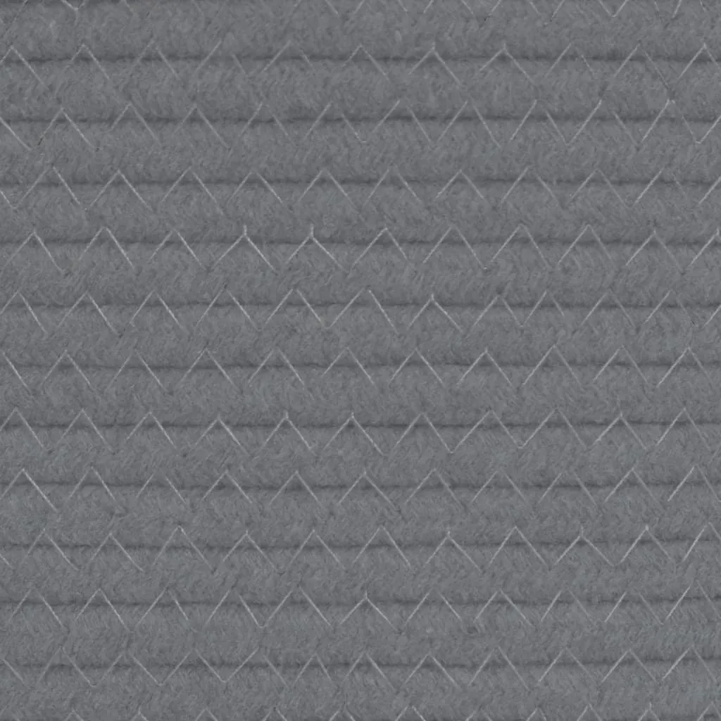 Storage Baskets 2 pcs Grey and White Ø24x18 cm Cotton