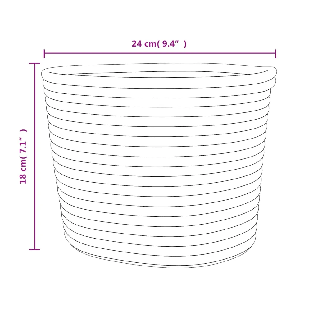Storage Baskets 2 pcs Grey and White Ø24x18 cm Cotton