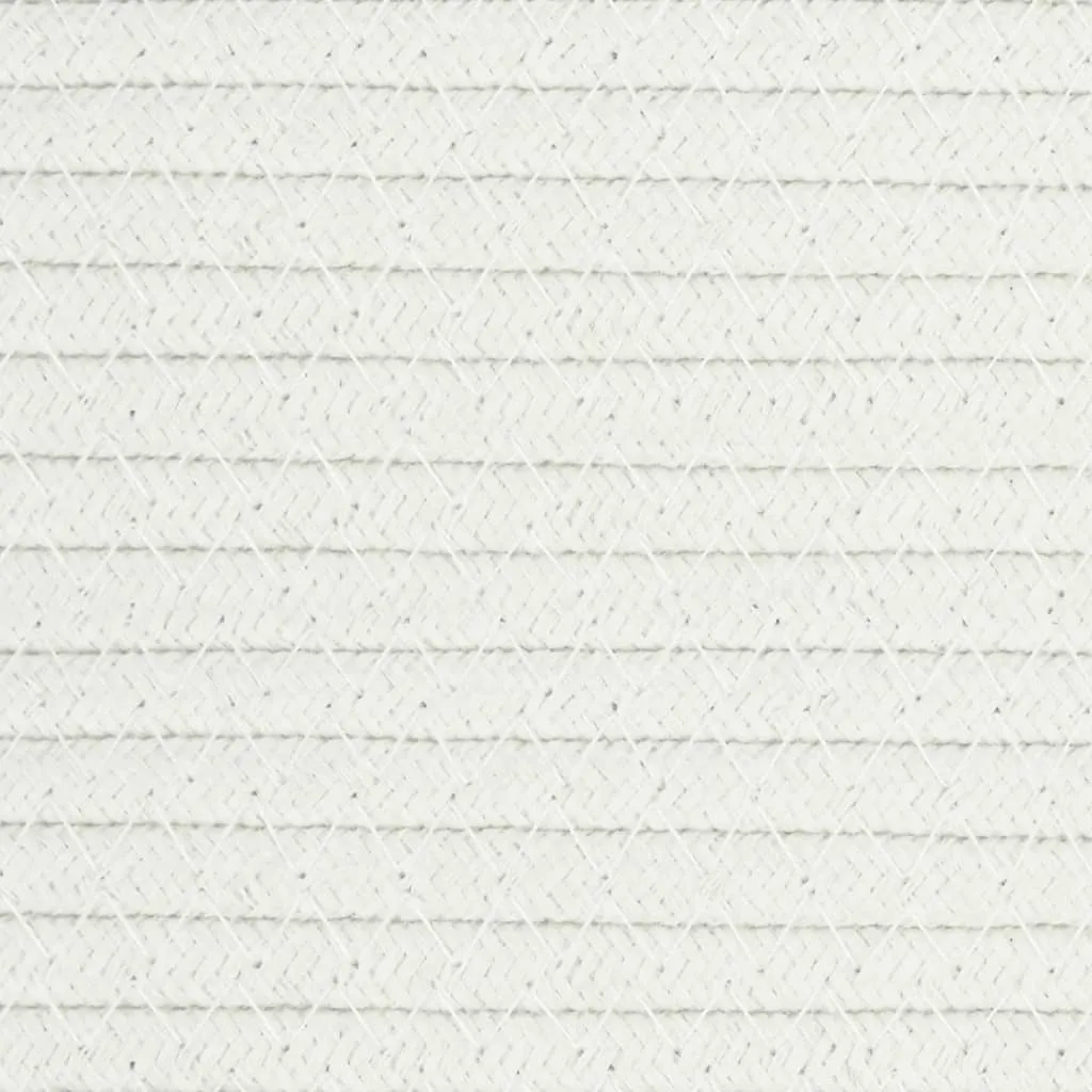 Storage Baskets 2 pcs White and Black Cotton