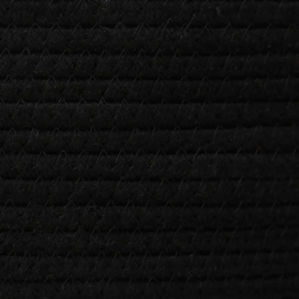 Storage Baskets 2 pcs White and Black Cotton