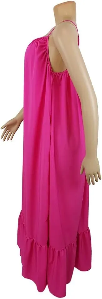 Summer Dresses for Women 2025 Casual Spring Spaghetti Straps Backless Sleeveless Boho Sundresses Beach Vacation Maxi Dress