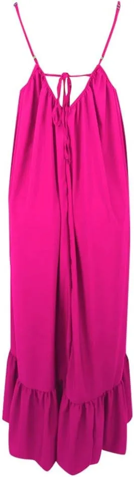 Summer Dresses for Women 2025 Casual Spring Spaghetti Straps Backless Sleeveless Boho Sundresses Beach Vacation Maxi Dress