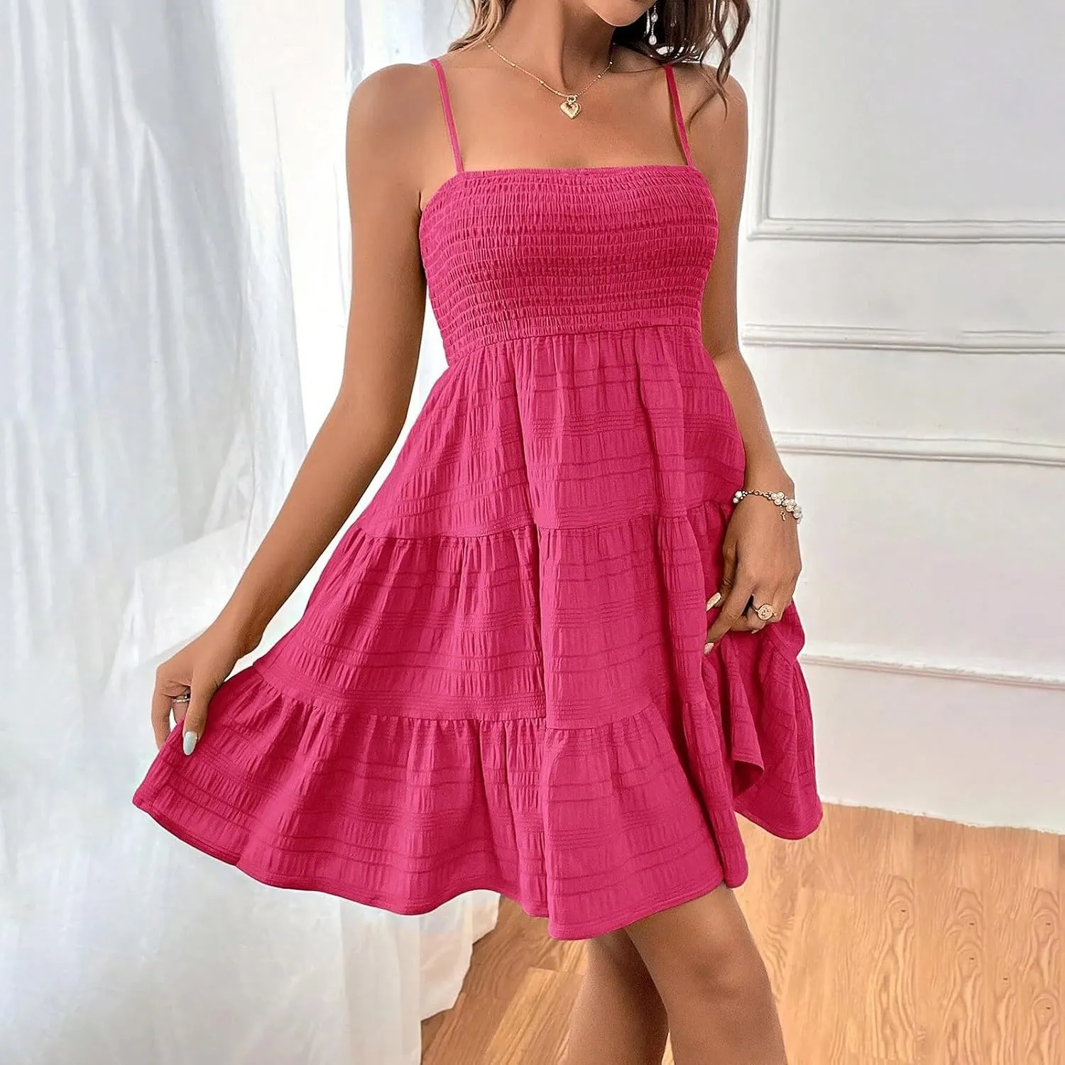 Sundresses for Women 2025 Trendy Sexy Sleeveless Backless Mini Short Summer Dress Beach Party Casual Wedding Dresses