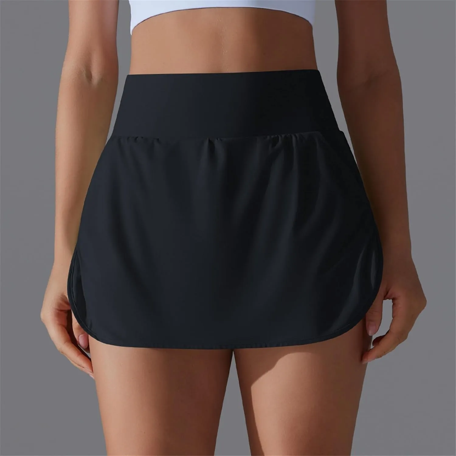 Tennis Skirts Women High Waisted Stretchy Smooth Athletic Skirt Lightweight 2025 Solid Color Sun Protection Skort