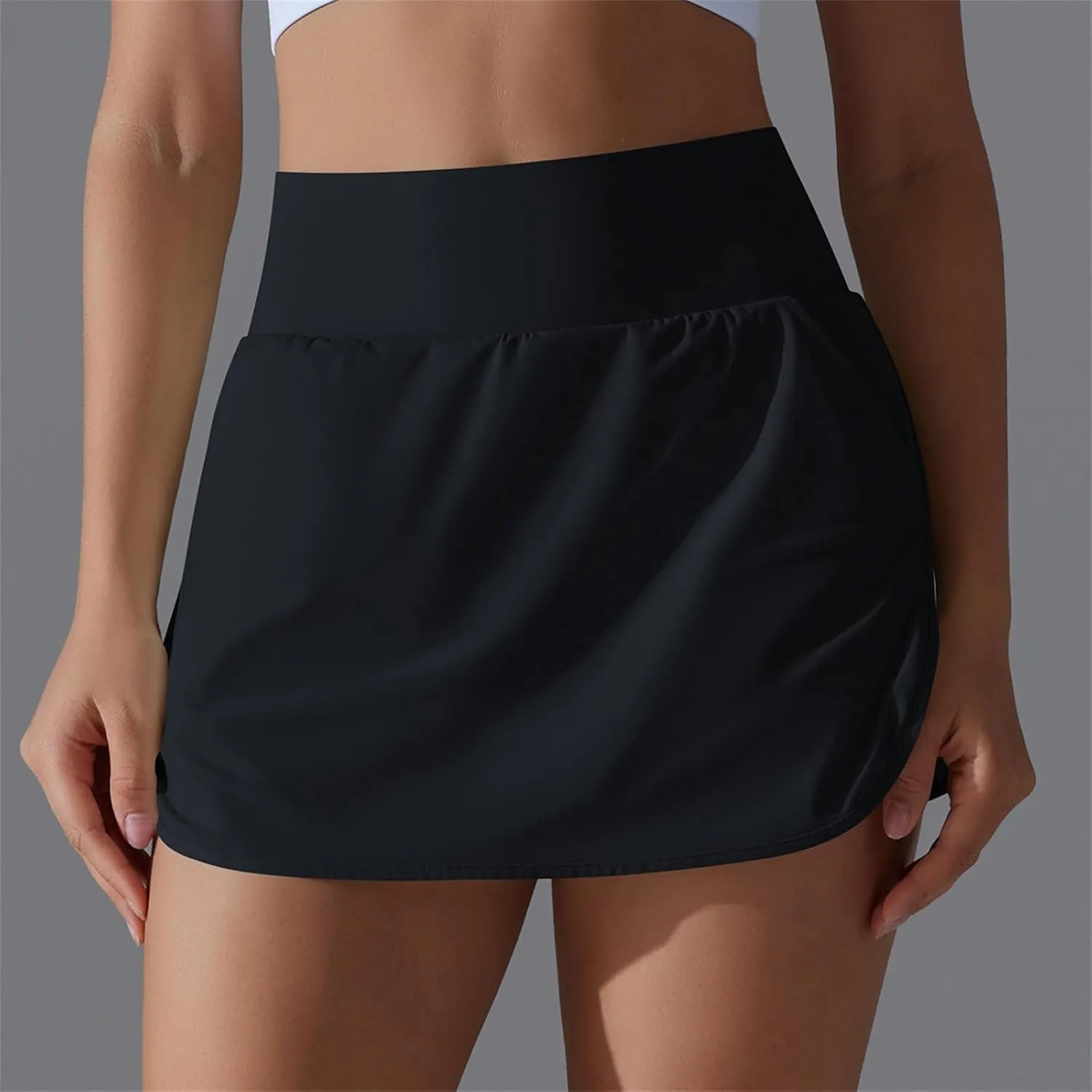 Tennis Skirts Women High Waisted Stretchy Smooth Athletic Skirt Lightweight 2025 Solid Color Sun Protection Skort