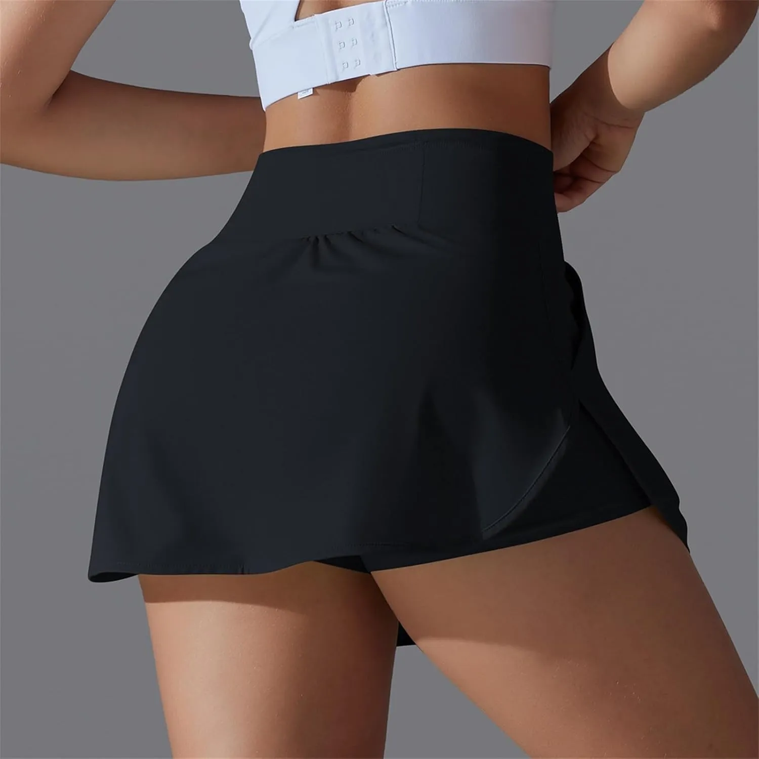 Tennis Skirts Women High Waisted Stretchy Smooth Athletic Skirt Lightweight 2025 Solid Color Sun Protection Skort