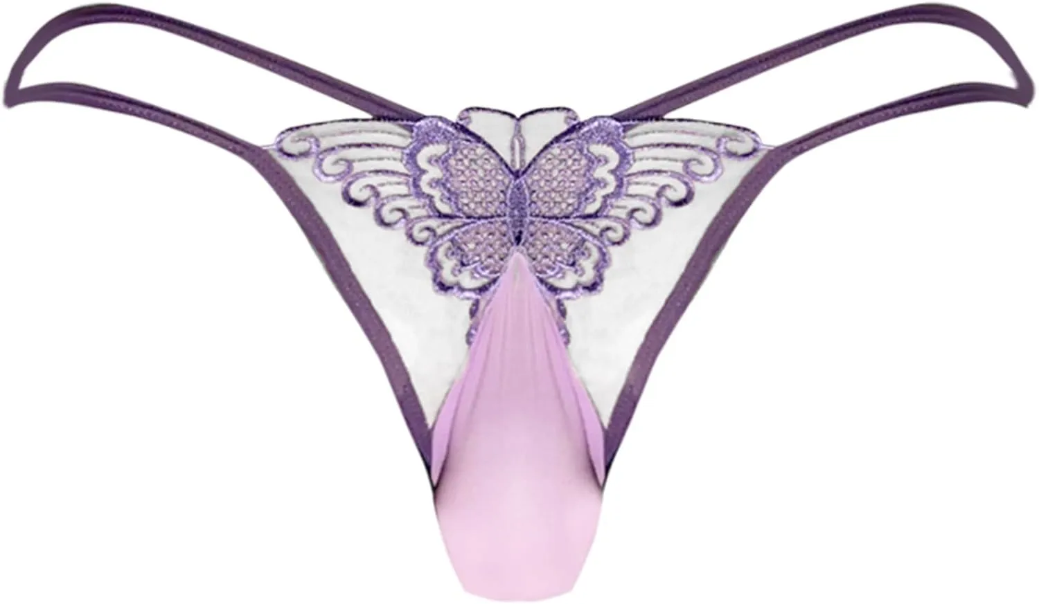 Thongs for Men Men's G String Low Waisted Mesh Mens Underwear Sexy Butterfly U Shaped Bag Comfortable Underwear for Men