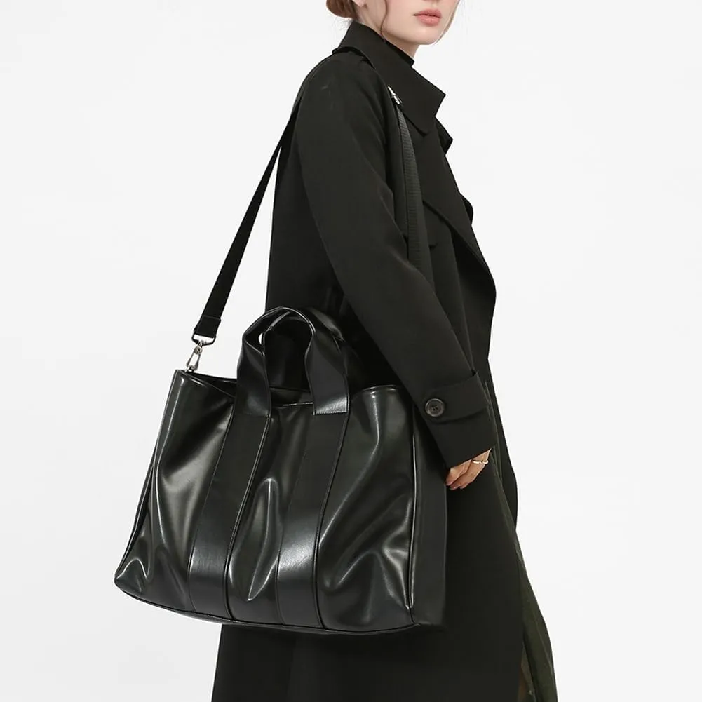 Tote Bag for Women Trendy Large PU Leather Shoulder Crossbosy Bags Satchel Handbags Casual Work Purse Briefcase 2025