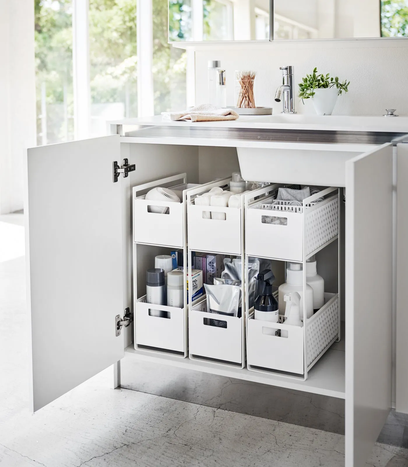 Two-Tier Cabinet Storage Basket