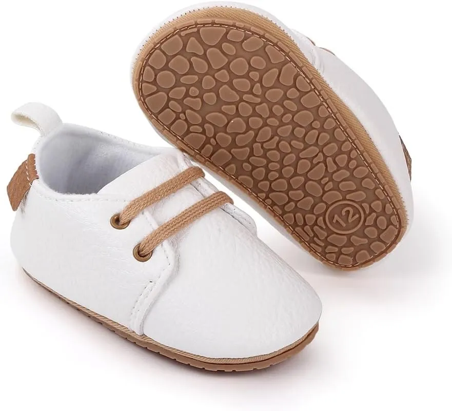 Unisex Baby Soft Sole Leather Sneakers, Reteo Newborn Infant First Walkers Shoes
