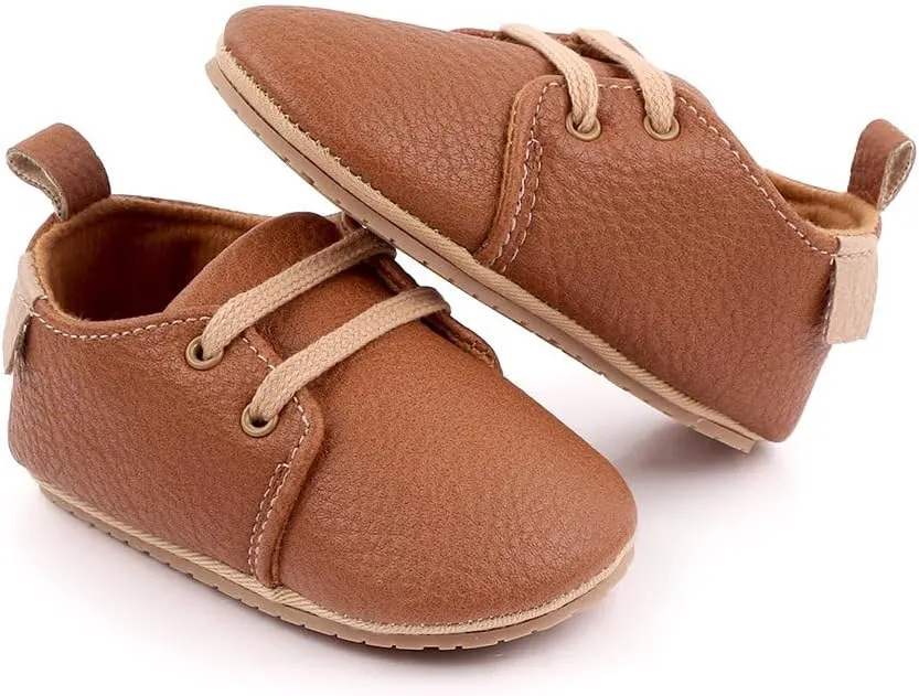 Unisex Baby Soft Sole Leather Sneakers, Reteo Newborn Infant First Walkers Shoes