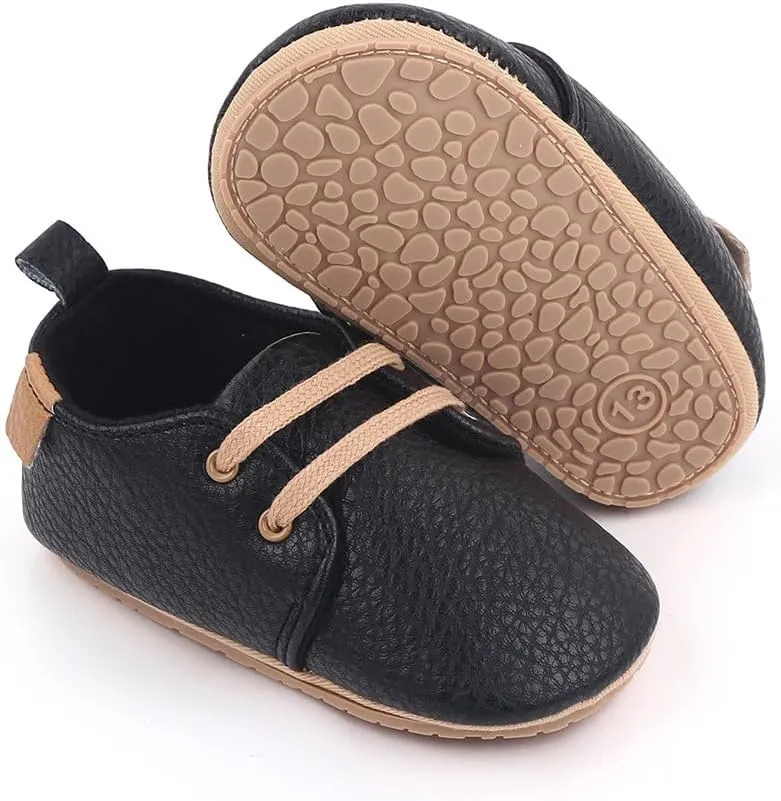Unisex Baby Soft Sole Leather Sneakers, Reteo Newborn Infant First Walkers Shoes