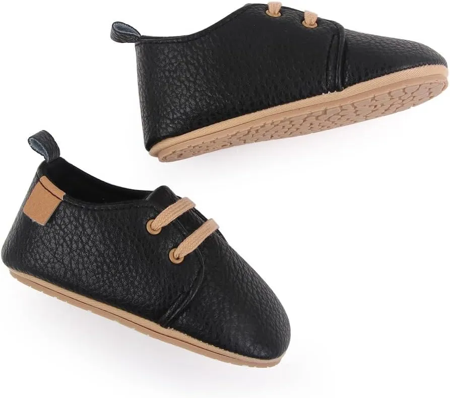 Unisex Baby Soft Sole Leather Sneakers, Reteo Newborn Infant First Walkers Shoes
