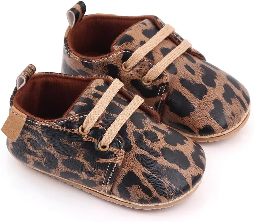 Unisex Baby Soft Sole Leather Sneakers, Reteo Newborn Infant First Walkers Shoes