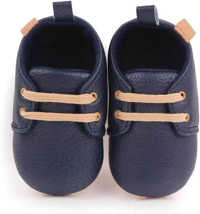 Unisex Baby Soft Sole Leather Sneakers, Reteo Newborn Infant First Walkers Shoes