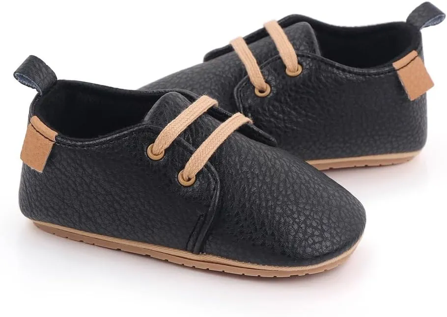 Unisex Baby Soft Sole Leather Sneakers, Reteo Newborn Infant First Walkers Shoes
