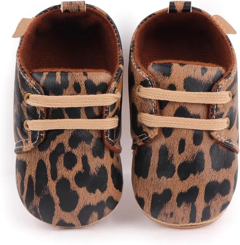 Unisex Baby Soft Sole Leather Sneakers, Reteo Newborn Infant First Walkers Shoes