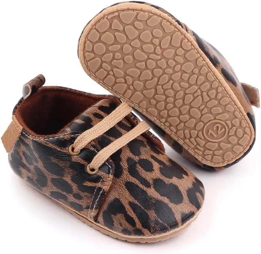 Unisex Baby Soft Sole Leather Sneakers, Reteo Newborn Infant First Walkers Shoes