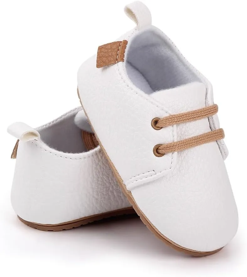 Unisex Baby Soft Sole Leather Sneakers, Reteo Newborn Infant First Walkers Shoes