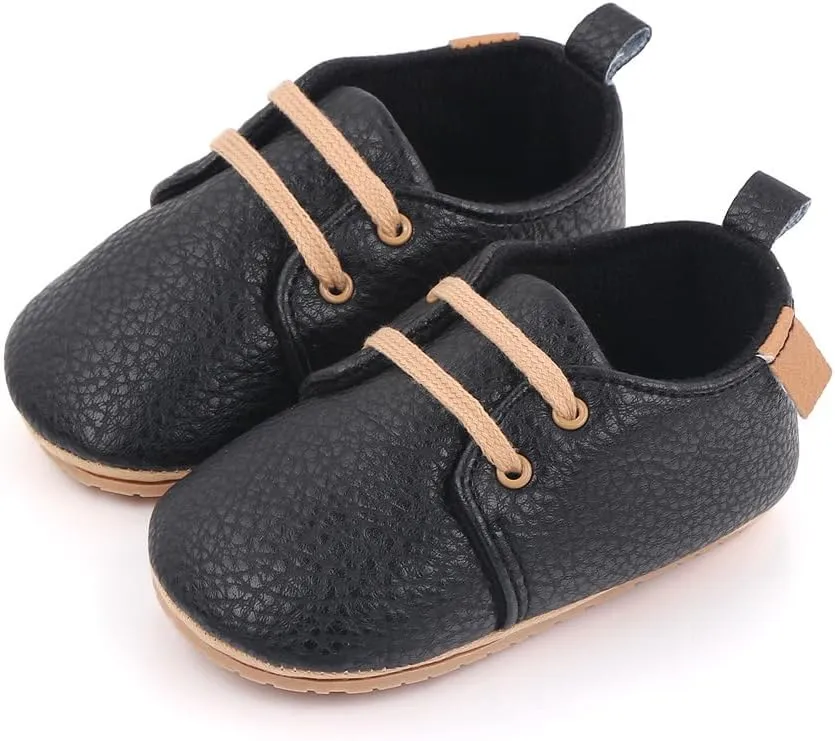 Unisex Baby Soft Sole Leather Sneakers, Reteo Newborn Infant First Walkers Shoes