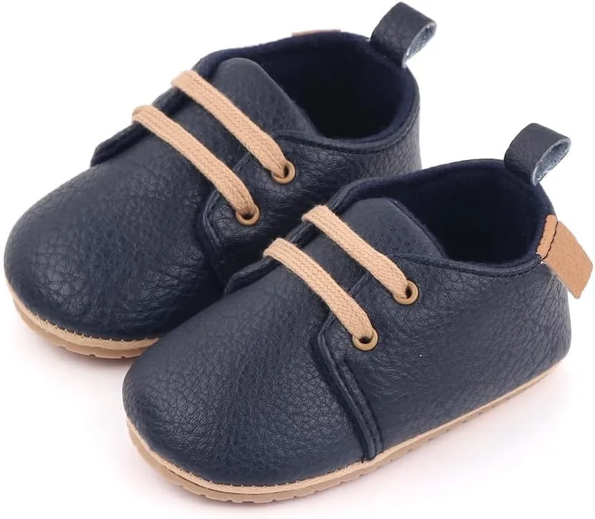 Unisex Baby Soft Sole Leather Sneakers, Reteo Newborn Infant First Walkers Shoes