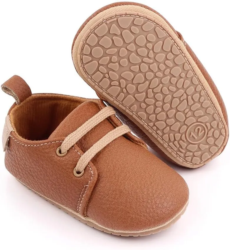 Unisex Baby Soft Sole Leather Sneakers, Reteo Newborn Infant First Walkers Shoes