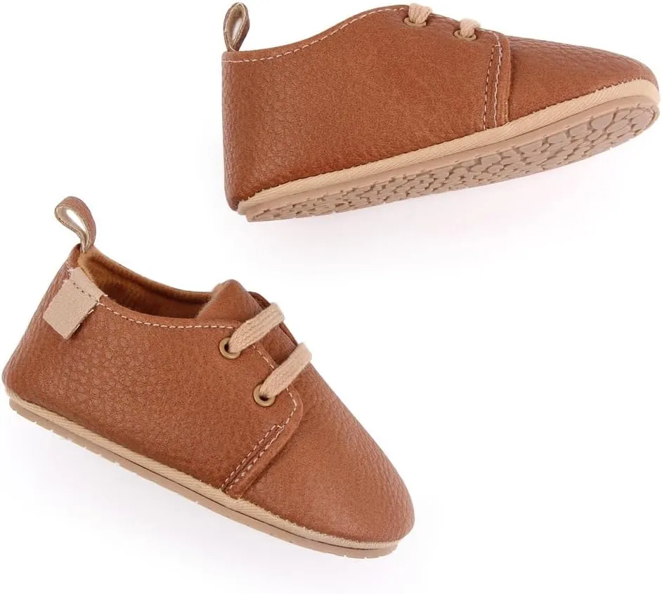 Unisex Baby Soft Sole Leather Sneakers, Reteo Newborn Infant First Walkers Shoes