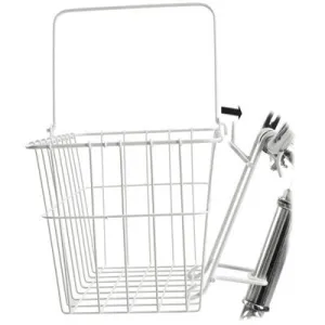 Wald Basket,Frnt,#133,Rmvbl,Wt White,14 1/2 X 9 1/2 X 9 #133 Quick Release Front Basket Wald Baskets