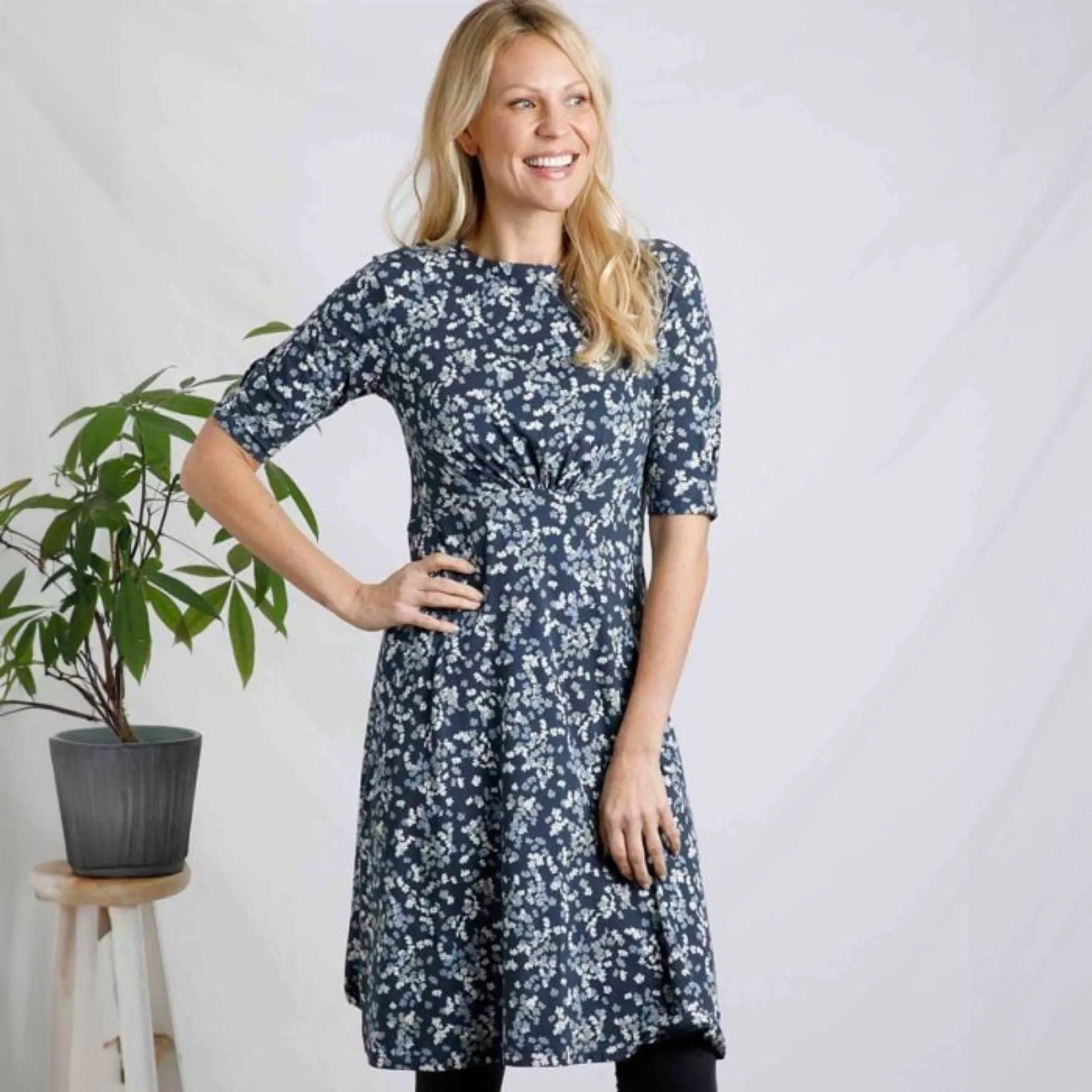 Weird Fish Women's Cassandra Jersey Swing Dress