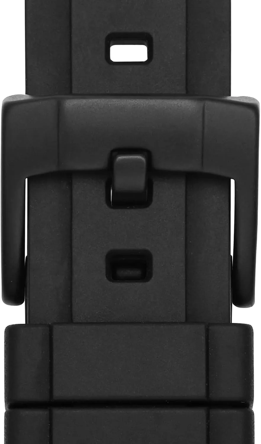 WOCCI 24mm Hevea Watch Band, FKM Rubber (Not Silicone), Quick Release Replacement Strap for Men, Black Buckle (Black)