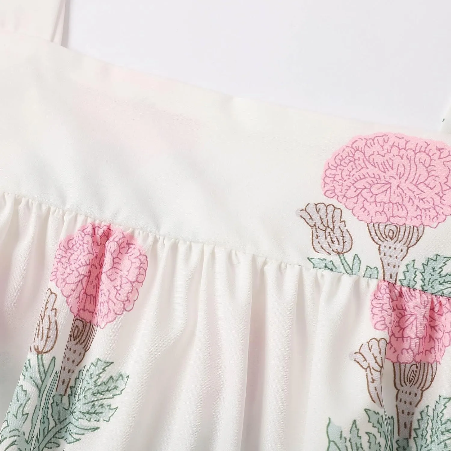 Women Floral Tie Shoulder Mini Dress Cute Square Neck Loose Fit Beach Short Dress Backless Boho Summer Vocation Sundress