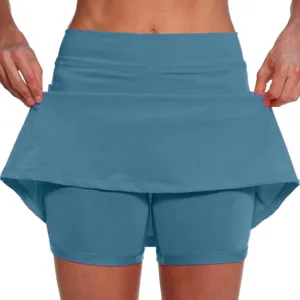 Women Shorts Summer Casual Stretchy Golf Skorts Oversized High Waisted Tennis Mini Skirts with Pockets