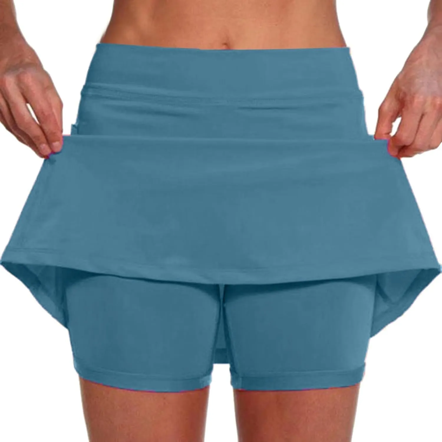Women Shorts Summer Casual Stretchy Golf Skorts Oversized High Waisted Tennis Mini Skirts with Pockets
