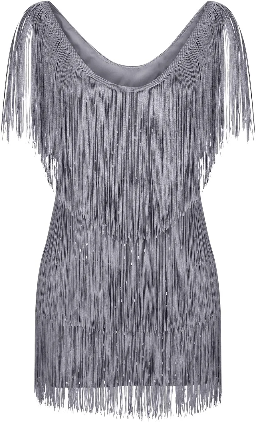 Women Tassel Sequin Dress V Neck Glitter Flapper Dresses Fringe 2025 Sparkly Club Evening Party Bodycon Plus Size