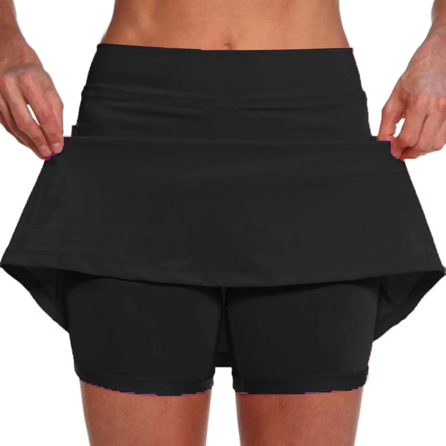 Women Tennis Skirt with Shorts High Waisted Stretchy Golf Skorts with Pockets Casual Athletic Skirts