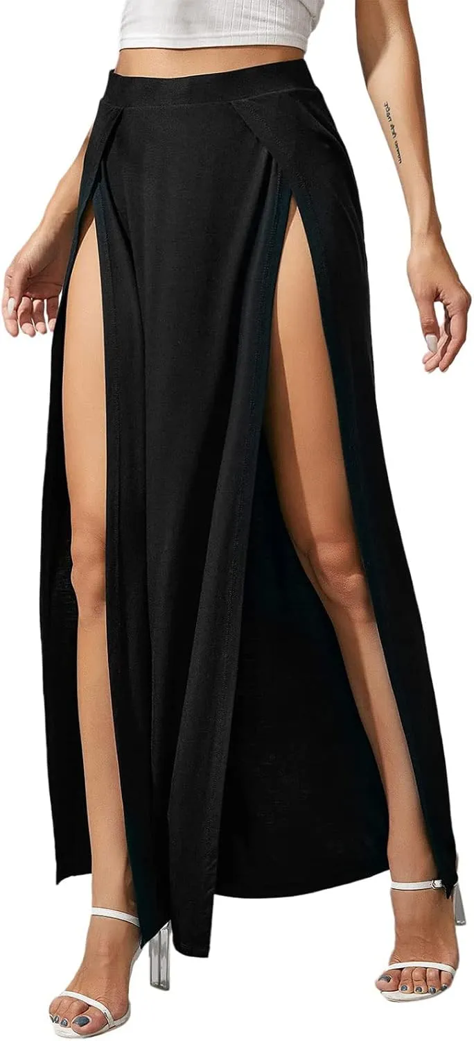 Women Tulle Tutu Long Skirts Wedding Party Cocktail Prom Mesh Maxi Dress Detachable Skirt Swimwear Cover Ups