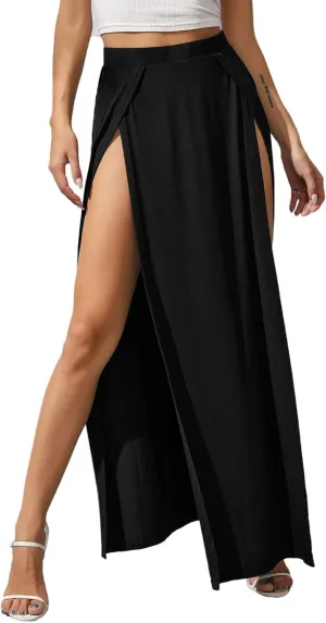 Women Tulle Tutu Long Skirts Wedding Party Cocktail Prom Mesh Maxi Dress Detachable Skirt Swimwear Cover Ups