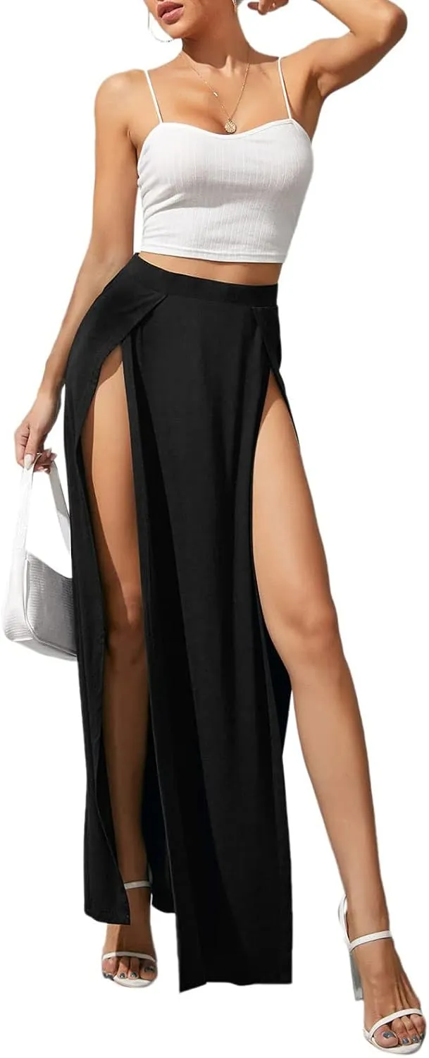 Women Tulle Tutu Long Skirts Wedding Party Cocktail Prom Mesh Maxi Dress Detachable Skirt Swimwear Cover Ups