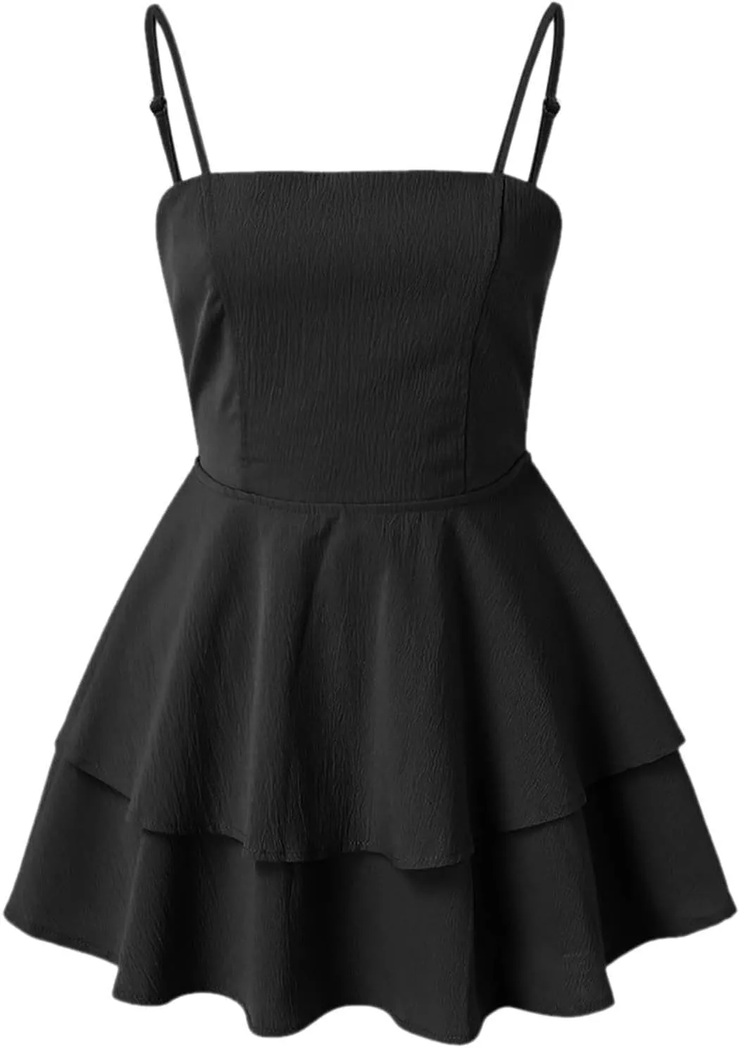 Women's Backless Bow Tie Short Dress Summer Models Sexy Spaghetti Strap Dresses Tiered Graduation Mini Dresses