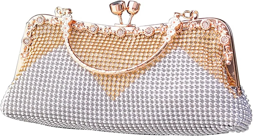 Women's Evening Clutch Bag Rhinestones Purse Ladies Crystal Handbag