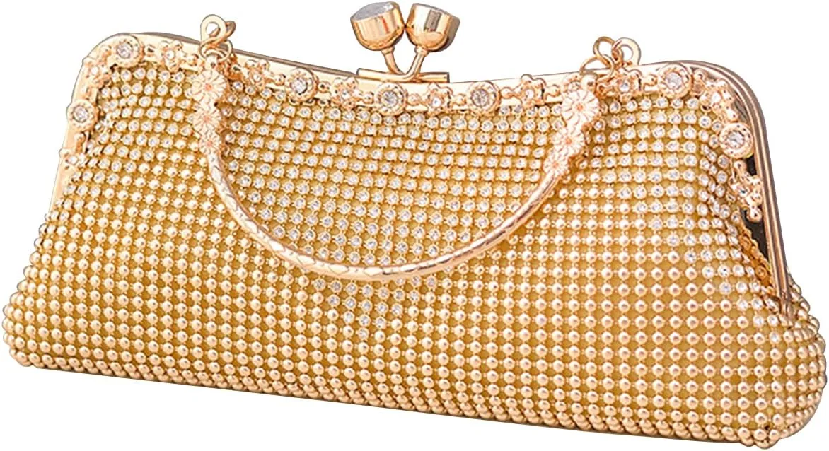 Women's Evening Clutch Bag Rhinestones Purse Ladies Crystal Handbag
