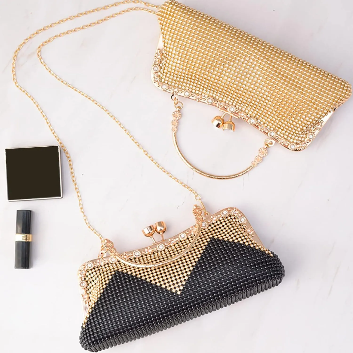 Women's Evening Clutch Bag Rhinestones Purse Ladies Crystal Handbag