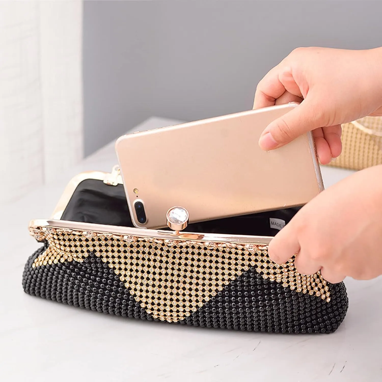 Women's Evening Clutch Bag Rhinestones Purse Ladies Crystal Handbag