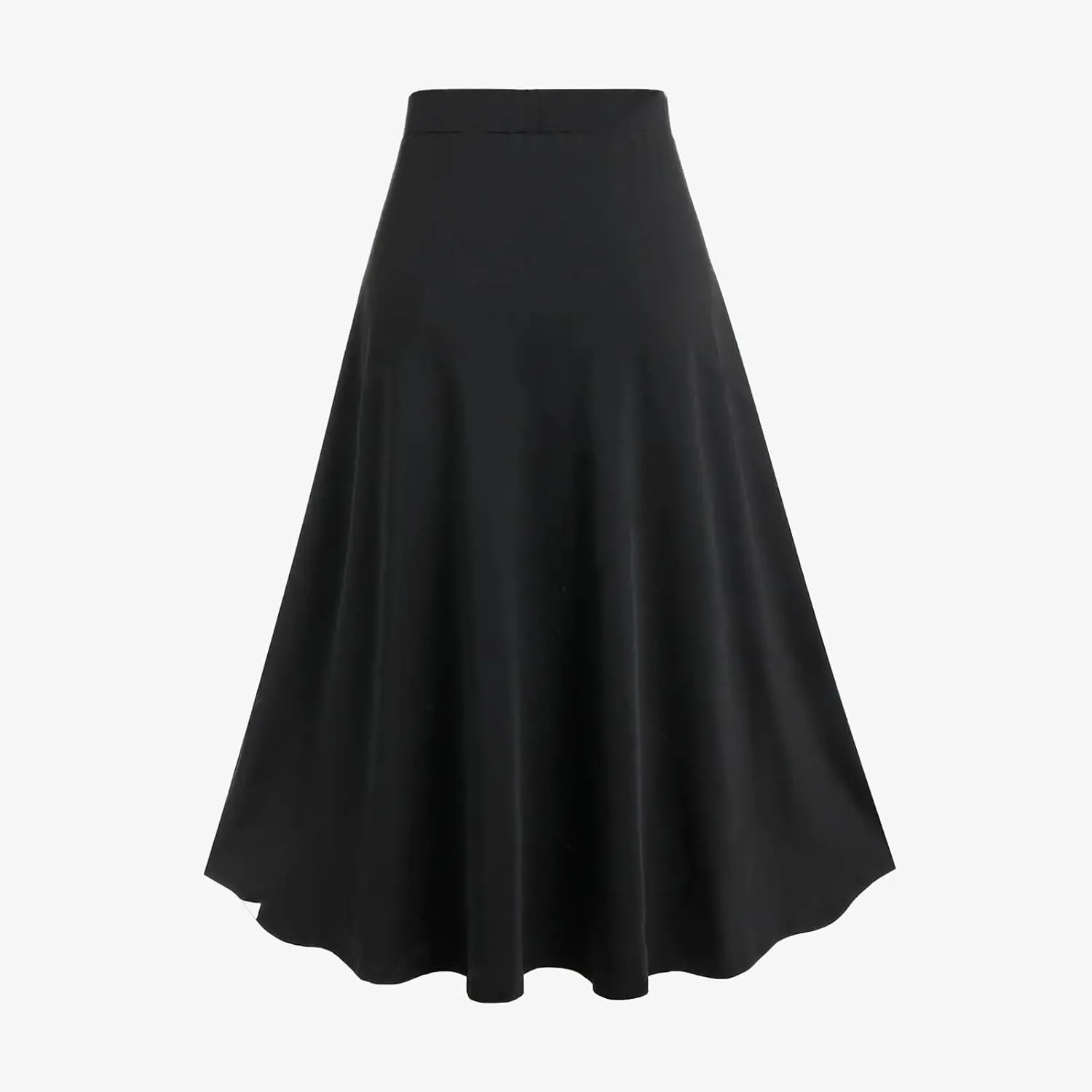 Womens Gothic Long Skirts Pleated Patchwork Dresses Medieval Lace Up Midi Pleated Skirts Victorian Steampunk Skirts