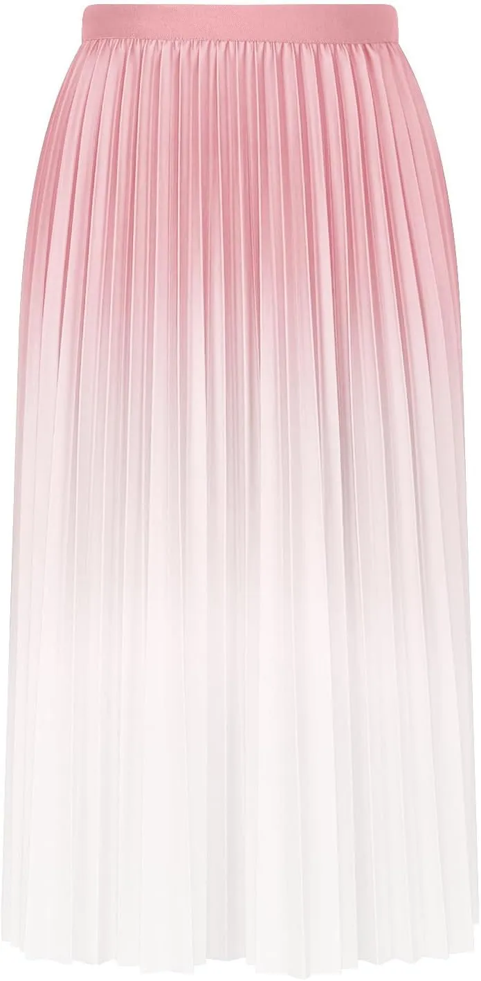 Women's Gradient A Line Skirts Ruched Trending Y2k Skirt Slim-Fit High Waisted Comfort Cozy Skirt Preppy Skirt