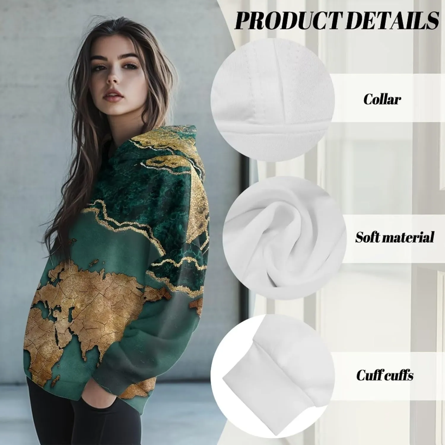 Women's Hooded Sweatshirts Cozy Lightweight Long Sleeve Hoodies Casual Sports Gym Pullover Tops Size S-2XL
