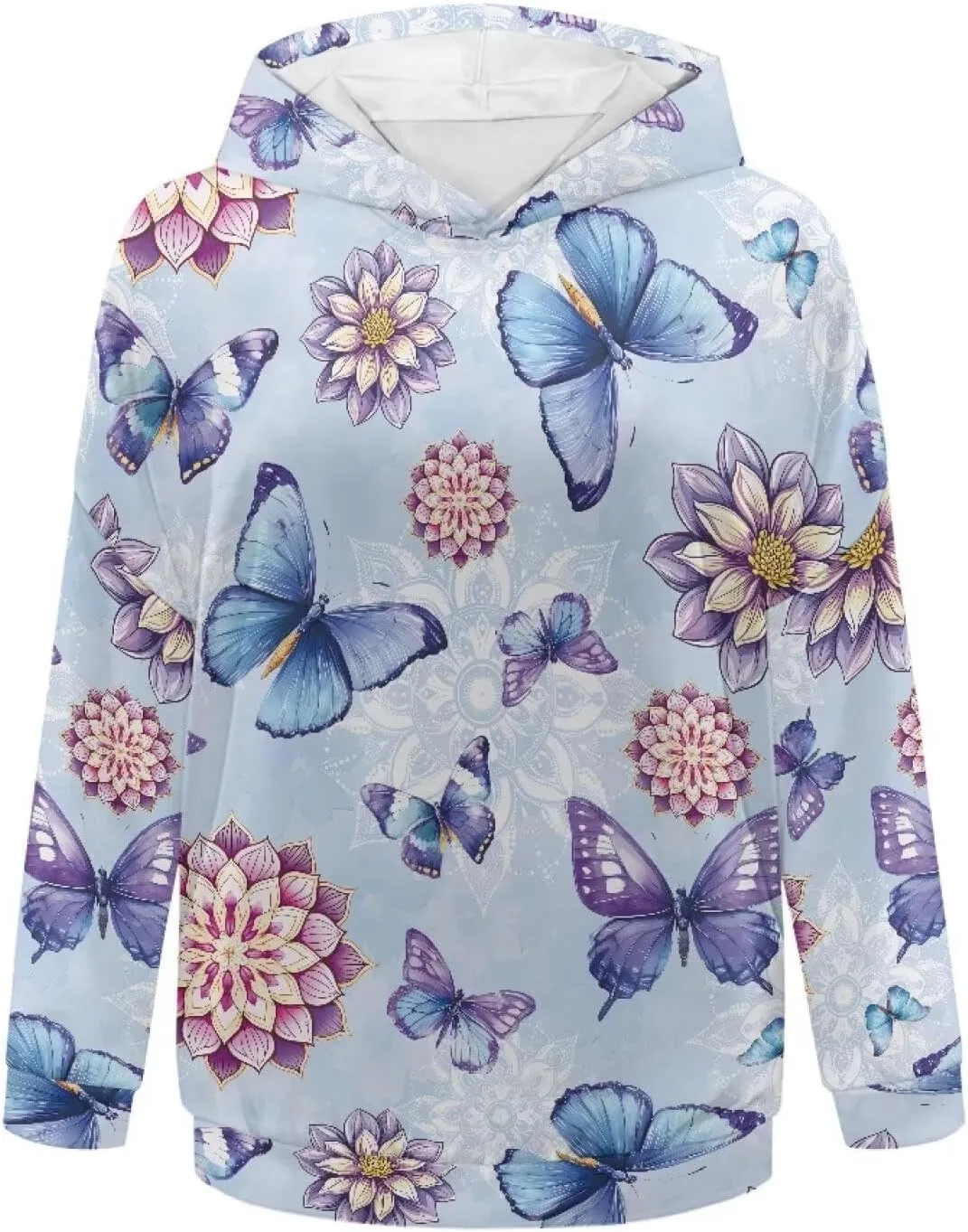 Women's Hooded Sweatshirts Cozy Lightweight Long Sleeve Hoodies Casual Sports Gym Pullover Tops Size S-2XL